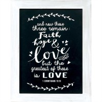 Plaque Wall-MDF/Wood Faith,Hope,Love 1 Corinthians 13:13