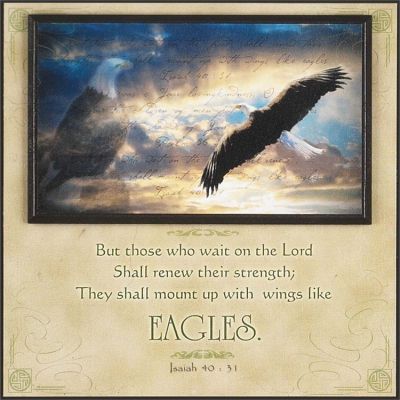 Plaque Wings As Eagles Isaiah 40:31 Pack of 2 - 603799295208 - SPLK88-54