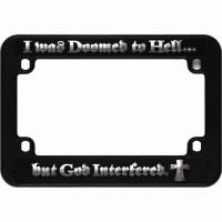 Plastic License Plate Frame I Was Doomed To Hell (pack Of 3)
