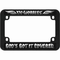 Plastic License Plate Frame No Worries God's (pack Of 3)