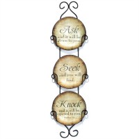 2pk -Plate Ceramic 4.5 Inch Ask, Seek, (Pack of 2)
