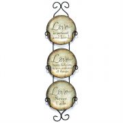 Plate Ceramic 4.5 Inch Love Never Fails Pack of 2