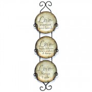 2pk -Plate Ceramic 4.5 Inch Love Never Fails (Pack of 2)
