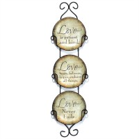 2pk -Plate Ceramic 4.5 Inch Love Never Fails (Pack of 2)