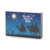 3pk -Plock Tabletop MDF 6x1x4 Inch Wise Men Pack of 3