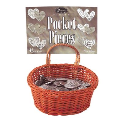 Pocket Reminder Zinc Alloy Heart Coin-assorted (Pack of 48) - 603799101752 - PC-1000A