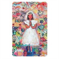 12pk -Catholic Prayer Card Welcome To My Table Girl (Pack of 12)