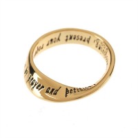 2pk -Ring Gold Plated Wide Mobius Philippians l4:6/(Pack of 2)