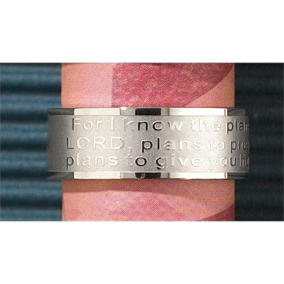 Ring Jeremiah 29:11 Stainless Steel Size 6 (Pack of 2) - 714611140979 - 32-9066