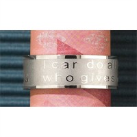 2pk -Ring Philippians 4:13 Stainless Steel (Pack of 2)