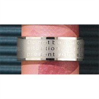2pk -Ring Philippians 4:6 Stainless Steel (Pack of 2)