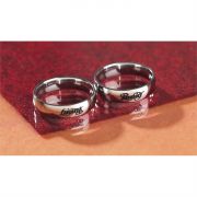 Ring Purity/Heart Stainless Steel Large Pack of 2