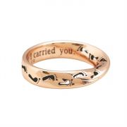 Ring Rose Gold Plated Wide Mobius Footprint (Pack of 2)
