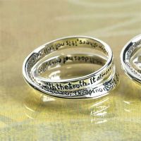 Ring Silver Plated Double Mobius 1 Corinthians 13, Pack of 2