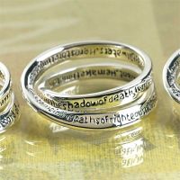 Ring Silver Plated Double Mobius Psalm 23 Pack of 2