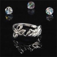 Ring Silver Plated Faith Script