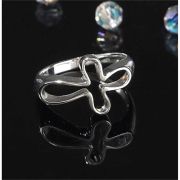 Ring Silver Plated Horizon Open Cross