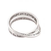 Ring Silver Plated Inspiring Double 1 Corinthians 13,