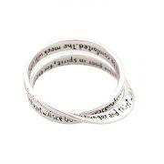 Ring Silver Plated InspiRing Double Matthew 5:3-10/