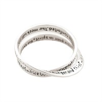 Ring Silver Plated InspiRing Double Matthew 5:3-10