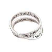 Ring Silver Plated InspiRing Double Philippians 4:8/
