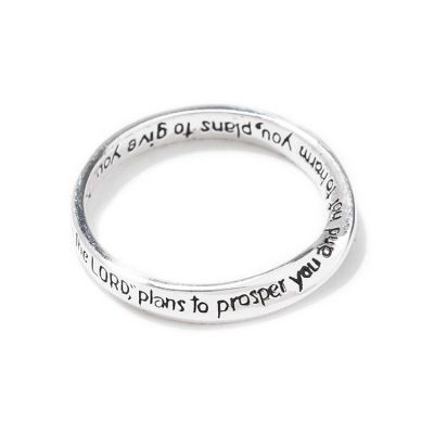 Ring Silver Plated Inspiring Jeremiah 29:11 Pack of 2 - 714611134862 - 35-5026