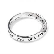 Ring Silver Plated John 13:35 Pack of 2