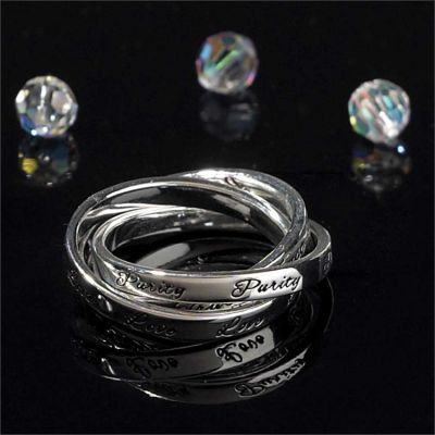 Ring Silver Plated Love/Purity/Trust Size 7 - 714611160502 - 35-6175
