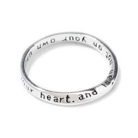 Ring Silver Plated Proverbs 3:5 Pack of 2