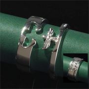 Ring Silver Plated Puzzle Ring Angel