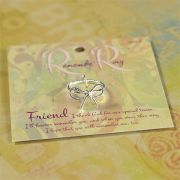 Ring Silver Plated Remembering Friend (Pack of 2)