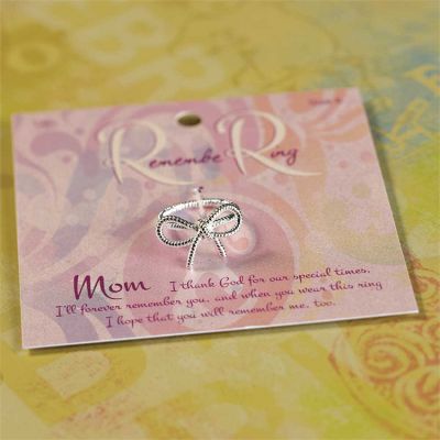 Ring Silver Plated Remembering Mom Size 6 (Pack of 2) - 714611171515 - 35-4621