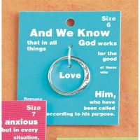Ring Silver Plated Romans 8:28 Pack of 2