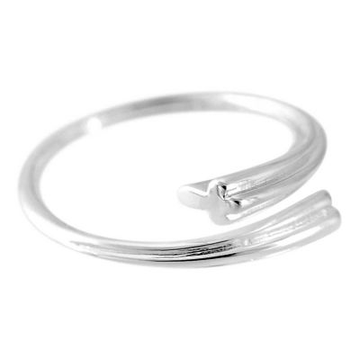 Ring Silver Plated The Cross Tube Size: 6 (Pack of 2) - 603799116657 - 73-7619P