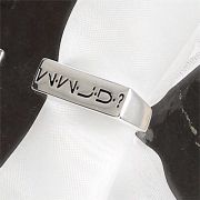 Ring Silver Plated WWJD? (Pack of 2)