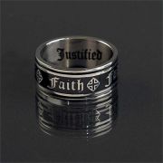 Ring Stainless/Black Faith