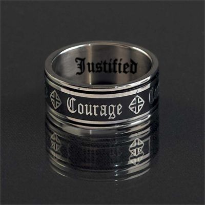 Ring Stainless/Black Strength Size 8 - 714611171171 - 32-9240
