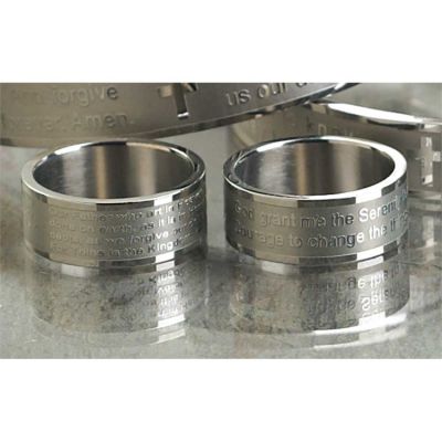 Ring Stainless Steel Lords Prayer Size 7 Pack of 2 - 714611130758 - 32-9003