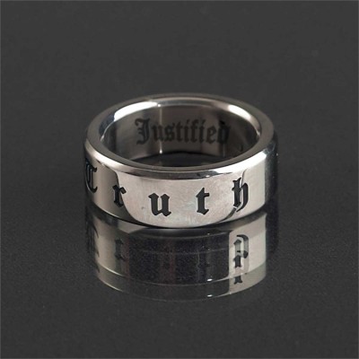 Ring Stainless Steel Truth Band Size 8 - 714611170860 - 32-9350