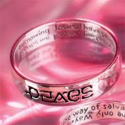 Ring Sterling Silver Peace/Saved