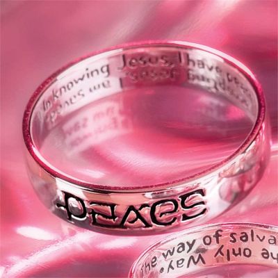 Ring Sterling Silver Peace/Saved Size 11 - 714611124764 - 73-4505