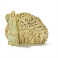 3pk -Rock Resin 4.5 Inch Faith Pack of 3