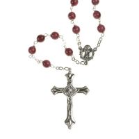 Rosary Beads 7mm Faux Amethyst Beads Madonna Center