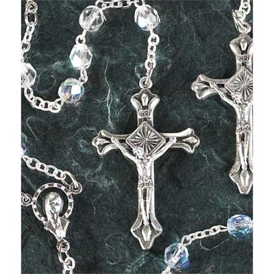 Rosary Beads Crystal Aurora Borealis 5mm Box - 714611096238 - 32-0813