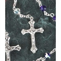 Rosary Beads Crystal Hearts (faux)