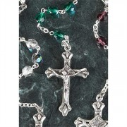 Rosary Beads Emerald 6mm w/Antiqued Silver Crucifix Rosary Beads Emerald 6mm w/Antiqued Silver Crucifix