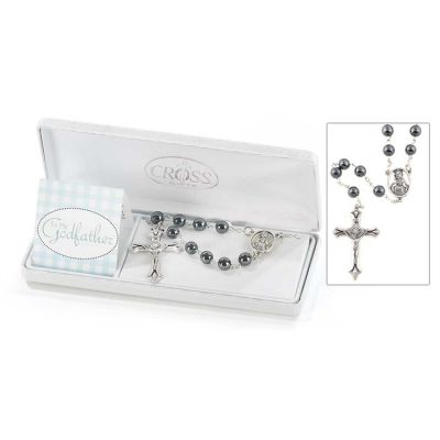 Rosary Beads Godfather Rosary Hematite - 714611180869 - 32-0764