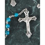 Rosary Blue Faux Sapphire Beads 7mm