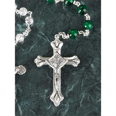 Rosary Emerald Faux Emerald Beads 7mm - 714611135821 - 32-0726