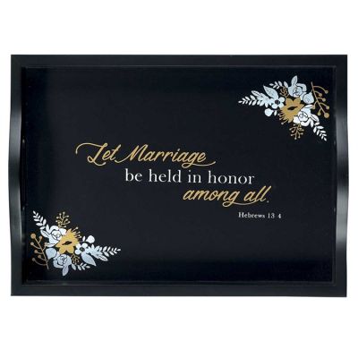 Serving Tray-16.25x13 Let Marriage be Held in Honor - 603799583268 - SERVTRA-1